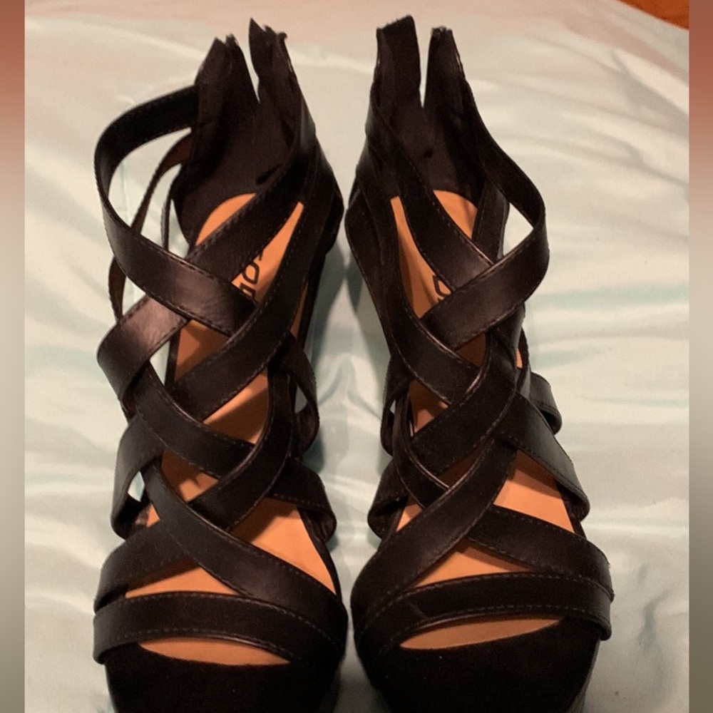 Black heels worn once